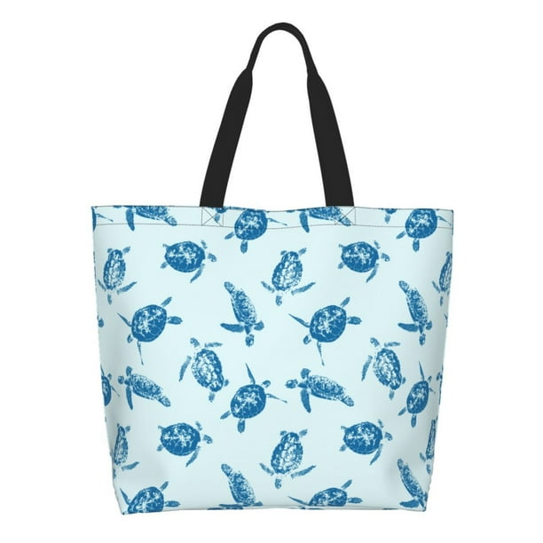 Easygdp Turtle Bolsas Tote para Mujer, Bolsos de Hombro para Viaje, Bolsos de Mano de Gran Capacidad para Compras y Trabajo