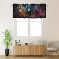 thumbnail image 2 of Wolf Window Curtain Valances Wildlife Wolves in The Misty Forest Night Rod Pocket Valances for Bedroom Living Room Dining Room 54 by 18 in, 1 Panel, 2 of 6