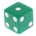 thumbnail image 4 of Juego de 10 piezas de dados D6 de seis caras para juegos de mesa, juguetes Verde, 4 of 9