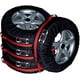 thumbnail image 1 of 4 unids/set 210D cubiertas de neumáticos de repuesto de poliéster bolsas de almacenamiento con asa aptas para neumáticos de 16 "-18" de diámetro-negro/rojo oso de fresa  Electrónica, 1 of 5