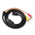 thumbnail image 1 of Compatible con HDMI a cable RCA Adaptador HDMI macho a 3RCA AV macho Hugtrwg  Nuevos Originales, 1 of 9