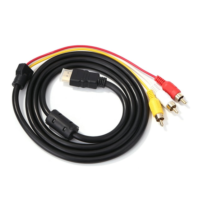 Compatible con HDMI a 3 RCA Audio Video AV adaptador convertidor Cable 1080P