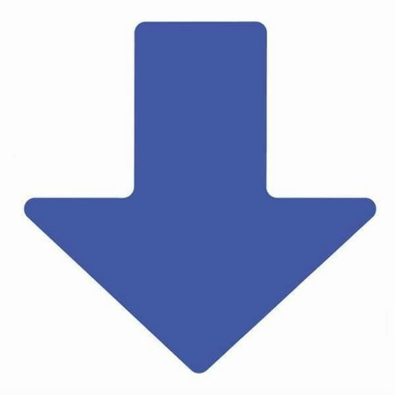 Brady Floor Tape,Blue,2 inx5 in,Arrow,PK100 104414