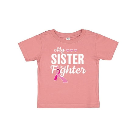 

Inktastic Breast Cancer Awareness My Sister is a Fighter Gift Baby Boy or Baby Girl T-Shirt