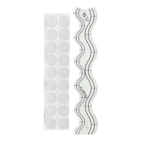 Necvior Clear Acrylic Quilting Rulers Wavy Patchwork Quilting Templates Quilters Ruler