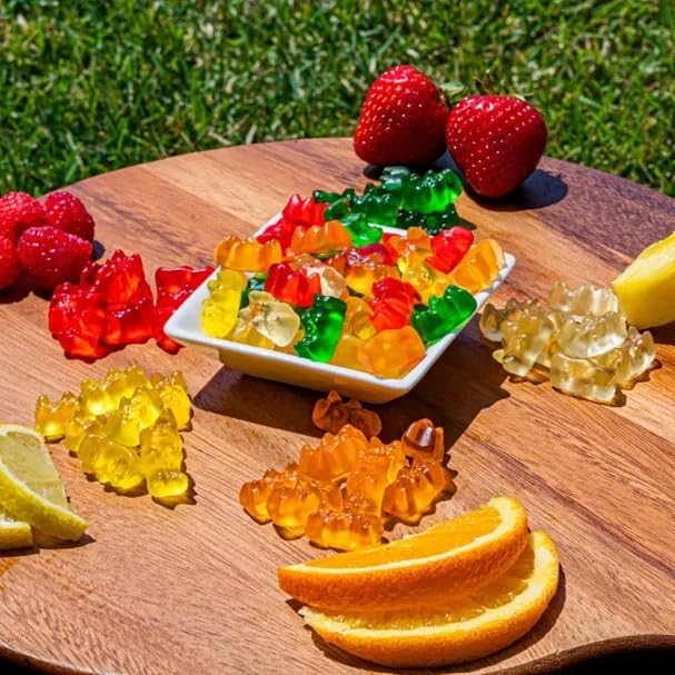 Goldbears Gummi Bears Harib Candy 75 Count Treat Size - 0.4-Ounce Individually Wrapped Mini Bags - Assorted Fruit Flavors - Perfect for Snacks, Treats, Any Occasion!