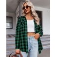 thumbnail image 3 of Zeagoo Womens Flannel Shirts Long/Roll Up Sleeve Collared Button Down Plaid Shirt Casual Work Tops, 3 of 6