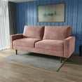 thumbnail image 2 of Enor Furniture Lauring 70" Upholstered Modern Velvet Sofa in Pink, 2 of 13