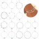 thumbnail image 1 of Tobilleras para mujeres niñas oro plata dos estilos cadena playa tobillera pulsera joyería tobillera conjunto, tamaño ajustable, 1 of 4