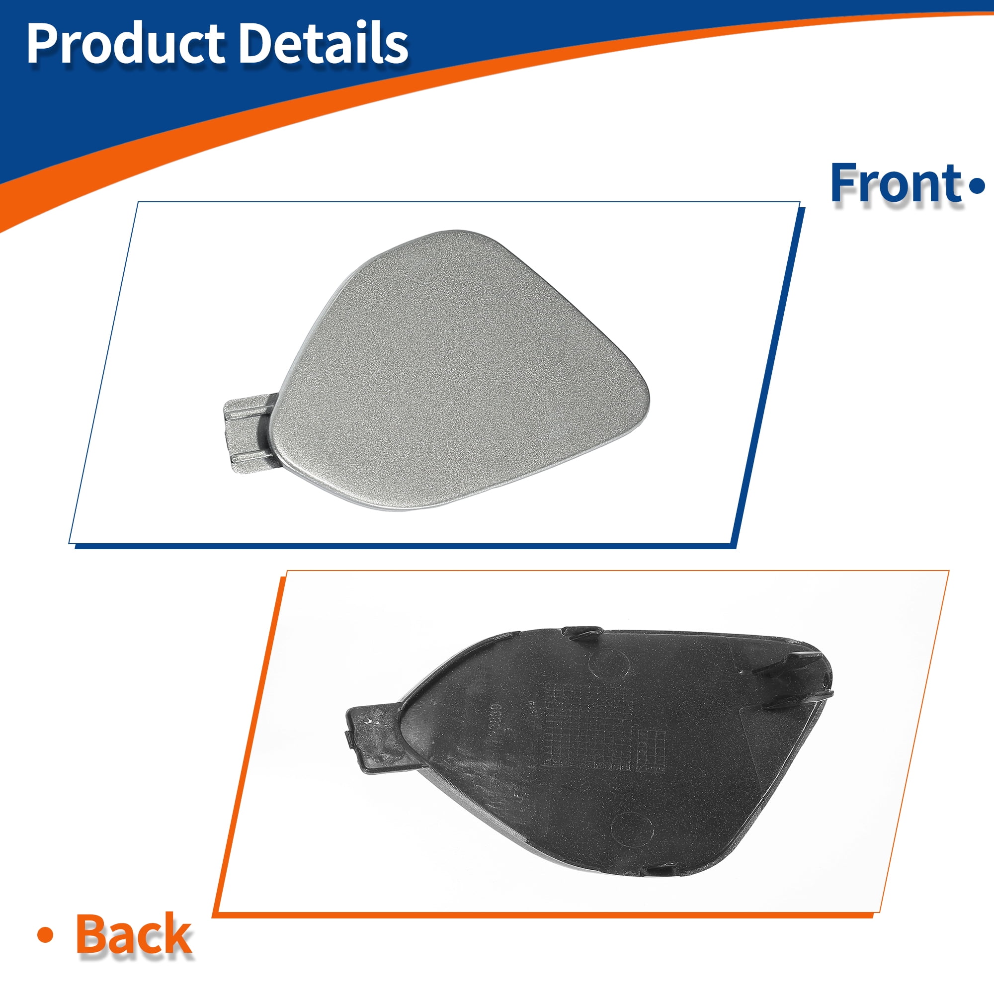 Unique Bargains Bumper Tow Hook Cover Gray Fit for Volvo S60 2014-2016