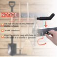 thumbnail image 5 of Heavy-Duty ABS Material Adjustable Storage System, Wall Mounted Hooks for Garage Organization, Tool Organizer with Non-Slip Coating, Load Capacity Up To 15Lbs Per Hook,, 5 of 5
