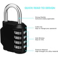 4 Digit Combination Padlock For Gym, School, Outdoor And Employee ...