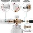 thumbnail image 3 of czcpp-Foam Cannon - Pressure Washers Foam Cannon with 1/4 Inch Quick Connect, Adjustable Nozzle Snow Wash Cannon with 1 L Bottle, Professional Car Foam Cannon Fits Most Power Washing(4000 PSI), 3 of 4