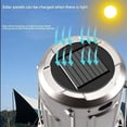 thumbnail image 3 of Camping Lantern, 5-in-1 Portable LED Camping Lantern with Fan, Foldable Solar Powered USB Rechargeable, Emergency Hanging Lights for Tent, Hiking (1PC-Silver-7.7*4.5in), 3 of 7