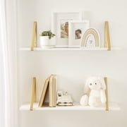 DesignOvation 4x4 Rainbow Arch White and Gold Decorative Tabletop Picture Frame