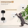 thumbnail image 5 of Cat Hammock Cat Wall Shelves with 3 Cat Wall Steps, Wall Mounted Cat Shelves and Perches with Hemp Rope Scratching, Cat Wall Furniture Climbing Shelves for Indoor Cats, Cat Bed and Stairs Set for Gift, 5 of 14