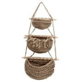 thumbnail image 4 of PAMINGONO Kitchen Fruit Basket Hanging Woven Basket Dark Brown Rope 1Pack, 4 of 8