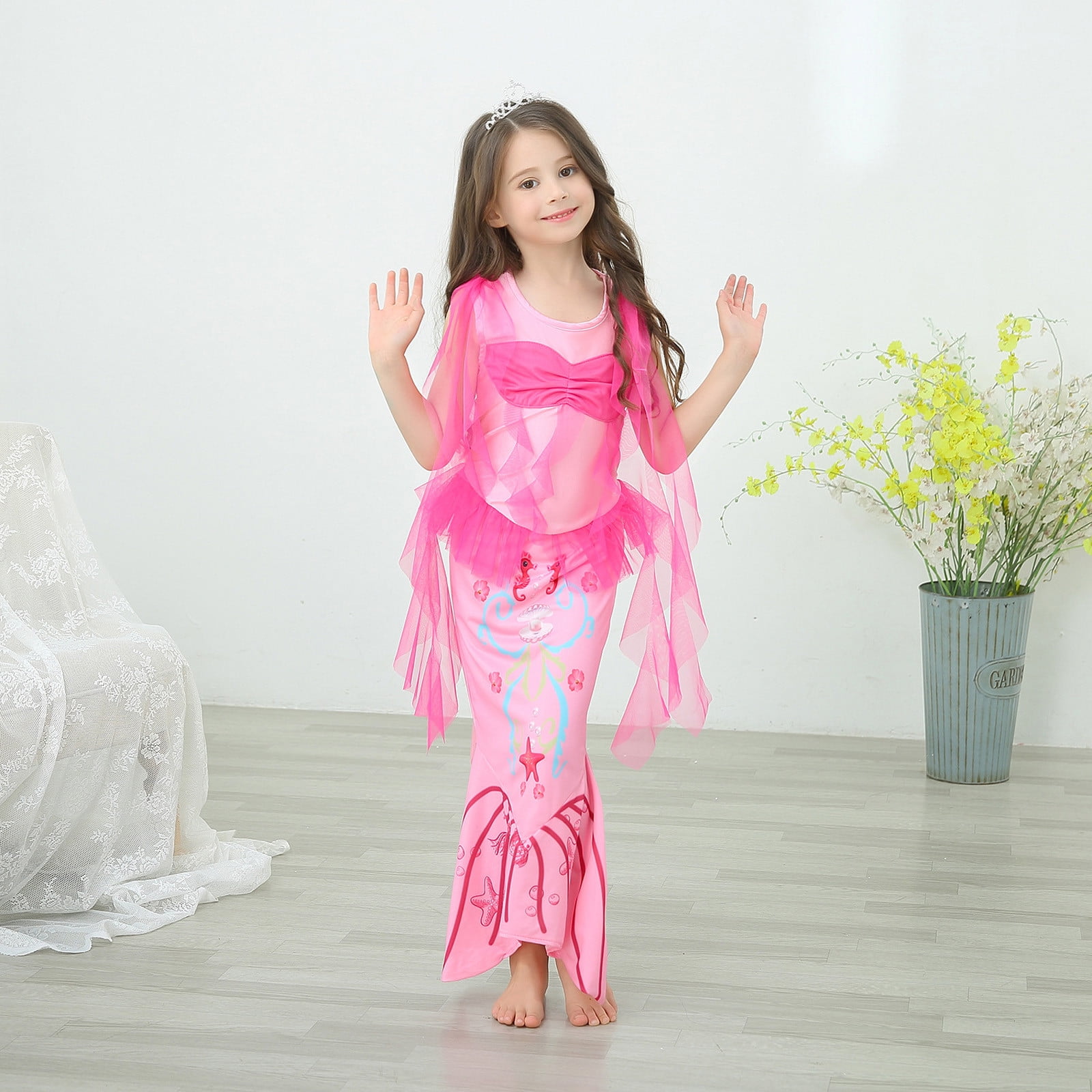 jovati Little Mermaid Dress Toddler Baby Kids Girls Sleeveless Mermaid Skirt Dress Princess Dress Walmart