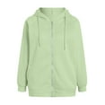 thumbnail image 5 of UAYOTSE Womens Zip Up Hoodies 2025 Oversized Hoodie for Women Trendy Hooded Sweatshirts Fall Winter Zipper Y2k Jacket(G127-Light Green,S), 5 of 9