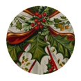 thumbnail image 2 of ARISTURING Christmas Tablecloth Round, Poinsettia Washable Table Cover for Party Picnic Dinner Decor White, 2 of 7
