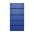 thumbnail image 2 of Hirsh 36-in Wide HL10000 Series 5 Drawer Metal Lateral File Cabinet Classic Blue, 2 of 5