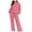 Pink, variant on qolati Women's 2 Piece Outfits Lightweight Long Sleeve Pullover Tops and Wide Leg Pants Tracksuit Casual Cozy Loose Lounge Sets Sweatsuit