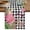 Black, variant on Summer Flamingo Table Runner, Tropical Plants Botanical Floral Pink Plaid Washable Cotton Linen Table Runners 36 Inches Long, Dresser Scarf Runner for Nightstand/End Tables/Round Tables 13''x36''