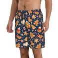 thumbnail image 2 of Balery Gingerbread Delights Traje de Baño Estilo Hawaiano para Hombre, Shorts de Secado Rápido con Bolsillos-Medium, 2 of 6