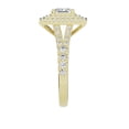 thumbnail image 6 of Unique Moments 1.50 Ct Lab Grown Split Shank Princess Diamond Halo Engagement Ring 14K Yellow Gold, 6 of 7