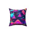 thumbnail image 1 of Motif Inspiré Rétro-Futuriste des Années 80 en Polyester Filé Carré, 1 of 7