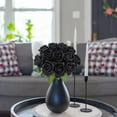 thumbnail image 5 of Velvet Rose Artificial Flowers with Long Stems, Real Touch Fake Roses Florals for Valentine's DIY Wedding Bouquet Party Table Centerpiece Home Arrangement Decorations (Black), 5 of 5