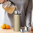 thumbnail image 4 of 20oz Stainless Steel Vacuum Insulated Coffee Mug with Tea Infuser and Cup Lid, Wood Print, 4 of 6