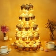 thumbnail image 1 of Pastry Stand 5 Tier Acrylic Cupcake Display Stand With Led String Lights Dessert Tree, 1 of 9
