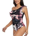 thumbnail image 5 of Daiia Cute Kittens Group Portrait Women's One Piece Swimsuits Personalized One Shoulder Swimwear Asymmetric Ruffle Bathing Suits-X-Large, 5 of 8
