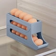 thumbnail image 3 of 3 Tiers Eggs For Fridge Auto Rolling Fridge Eggs Organizer Space-Saving Eggs Dispenser 30 Eggs Fridge Eggs Rack Large Capacity Eggs Dispenser, 3 of 3