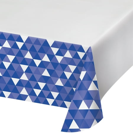 Celebrations Cobalt Blue Fractal Plastic Tablecloth each Celebrations Cobalt Blue Fractal Plastic Tablecloth each
