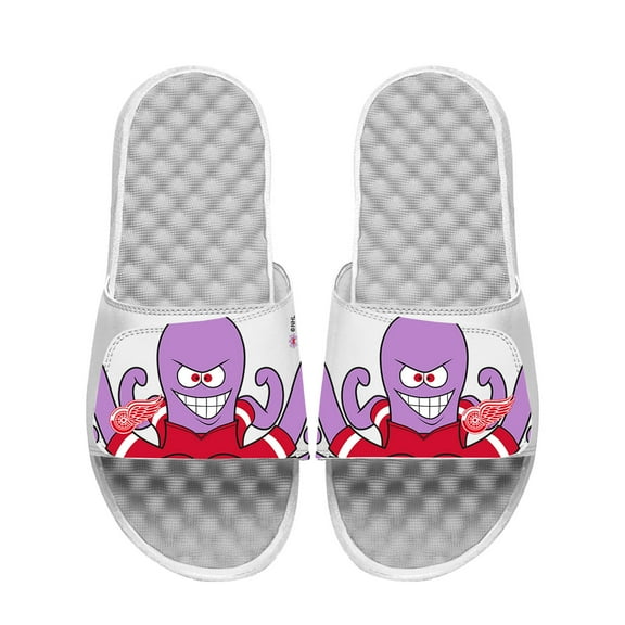 Unisex ISlide  White Detroit Red Wings Team Mascot Slide Sandals