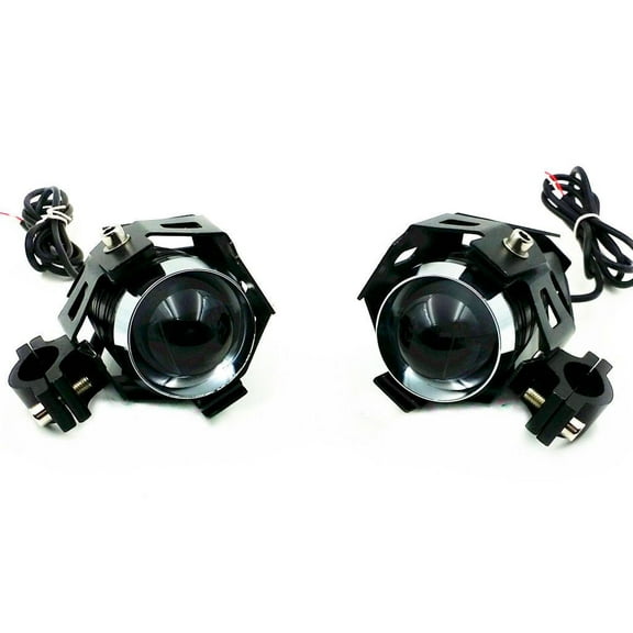 Black 2 X LED Spot Work Driving Fog Light for CB GS V-Star XS KZ Cruiser Chopper Motorcycle Cruiser Chopper Dirt Bike Harley Honda Kawasaki Suzuki Yamaha XL FL For Sportster Dyna BMW