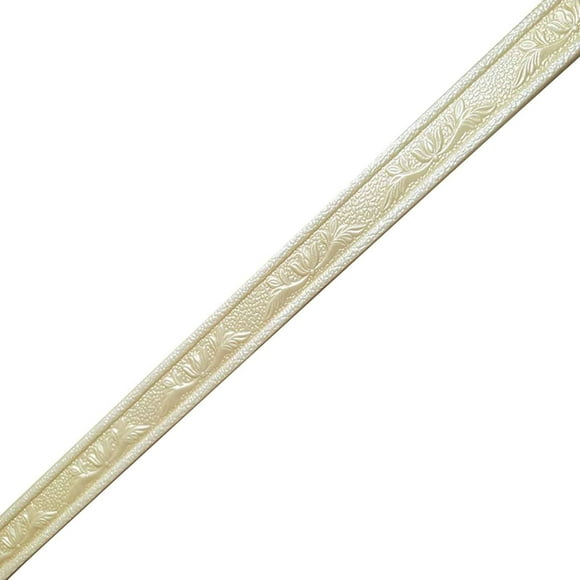 Fiudx Borde de Pared Autoadhesivo, Moldura de Espuma de Pe Suave, Diseño 3D En Relieve, Decoración Multifunción, Apto para Vallas, Marcos de Puertas y Balcones, Fácil de Instalar y Limpiar, 1 Tira de