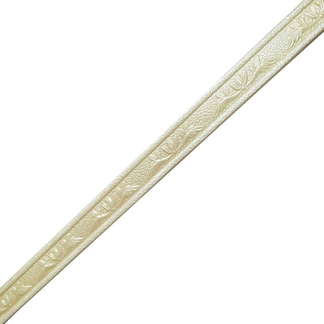 WREESH 1pc Self-adhesive Three-dimensional Wall Edging Strip Border Waterproof Wall Decor (4cmx2.3m) Clearance
