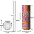 thumbnail image 5 of 20oz Pioneer Flower Skinny Tumblers Stainless Steel Tumbler with Lid and Straw,Vacuum Insulated Double Wall Travel Tumbler Cups with Cleaning Brush for Coffee,Tea, 5 of 6