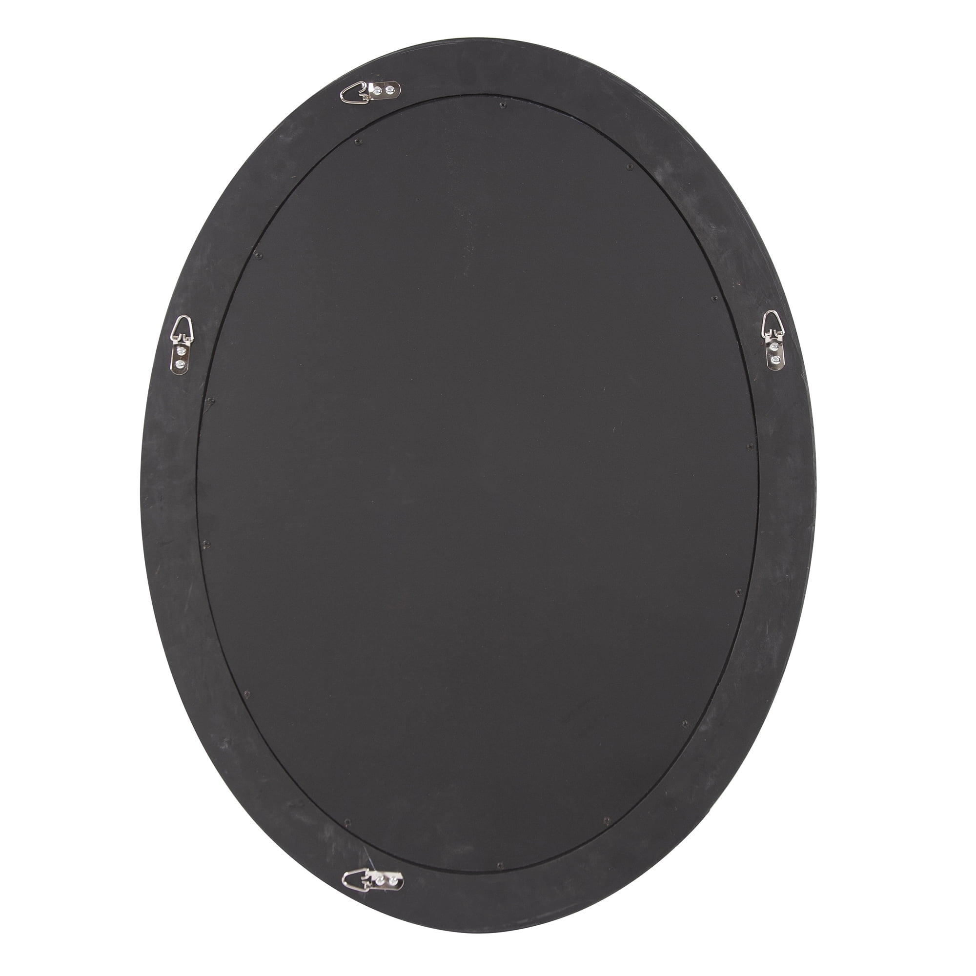 Tyler Dillon Black Wood Oval Queen Ann Antique Wall Mirror