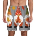 thumbnail image 3 of Uemuo Hello Fall Gnomes Pattern Mens Swim Trunks Quick Dry Board Shorts with Mesh Lining, Stretch Beach Shorts Quick Dry No-Chafing Board Shorts-3X-Large, 3 of 9