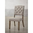 thumbnail image 2 of ACME Bernard Upholstered Dining Side Chair in Weathered Gray Oak (Set of 2), 2 of 6
