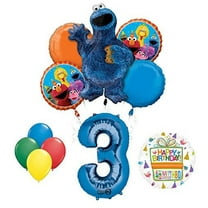 Cookie Monsters Sesame Street 3rd Birthday party supplies