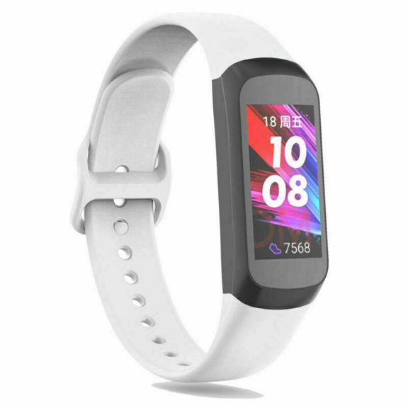 LNGOOR Bracelets Compatibles avec Samsung Galaxy Fit SM-R370, Bracelet de Sport en Silicone Souple pour Montre Intelligente Galaxy Fit, Bracelet de Remplacement, Blanc