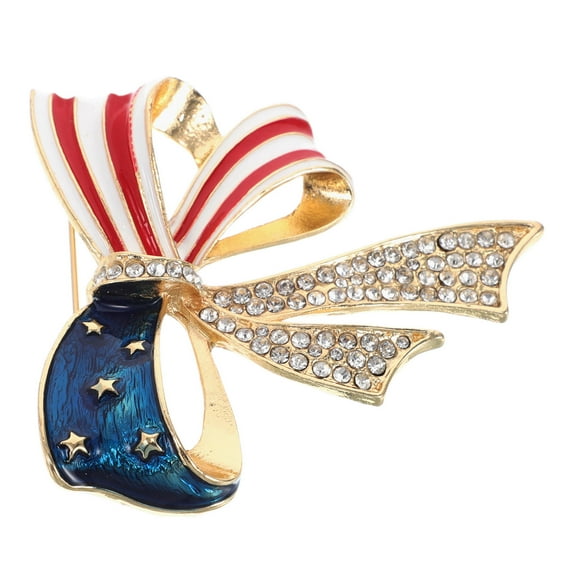 Worgeous Usa Flag Brooch Pin For Women Metal American Flag Brooches 4th Of July Patriotic Usa Flag Lapel Pin Patriotic Medal Brooches Dress Accessories For Independence Day
