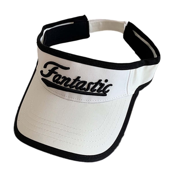 Sombrero para el sol para mujer, sombrero de playa, absorbente del sudor, versátil, ajustable, visera cómoda Blanco