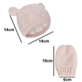 thumbnail image 2 of Gorros y guantes de otoño e invierno, trajes con orejas pequeñas y bonitas, gorros para bebés masculinos y femeninos, 2 of 5