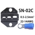 thumbnail image 3 of Ratcheting Crimping Tool set ,Quick Exchange and Release Jaw for Heat Shrink ,Non-Insulated Open Barrel,Ferrules Cold pressing line clamp, Naked Terminals Crimper Heat Connector Wire hand tool kit, 3 of 8